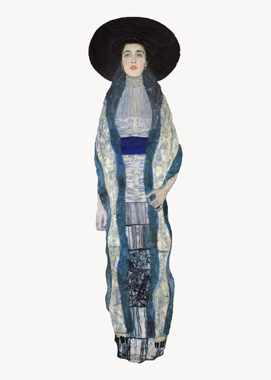 Elegant Woman Portrait Klimt Style Wall Art