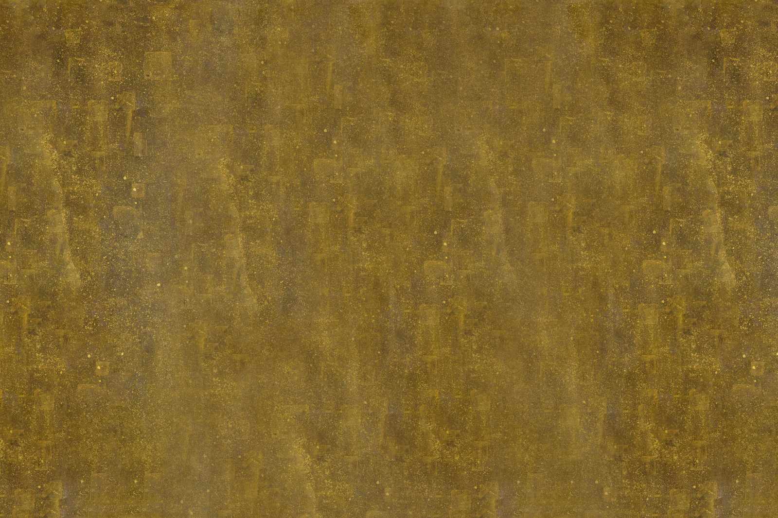 Aged Brass Textured Geometric Wall Art