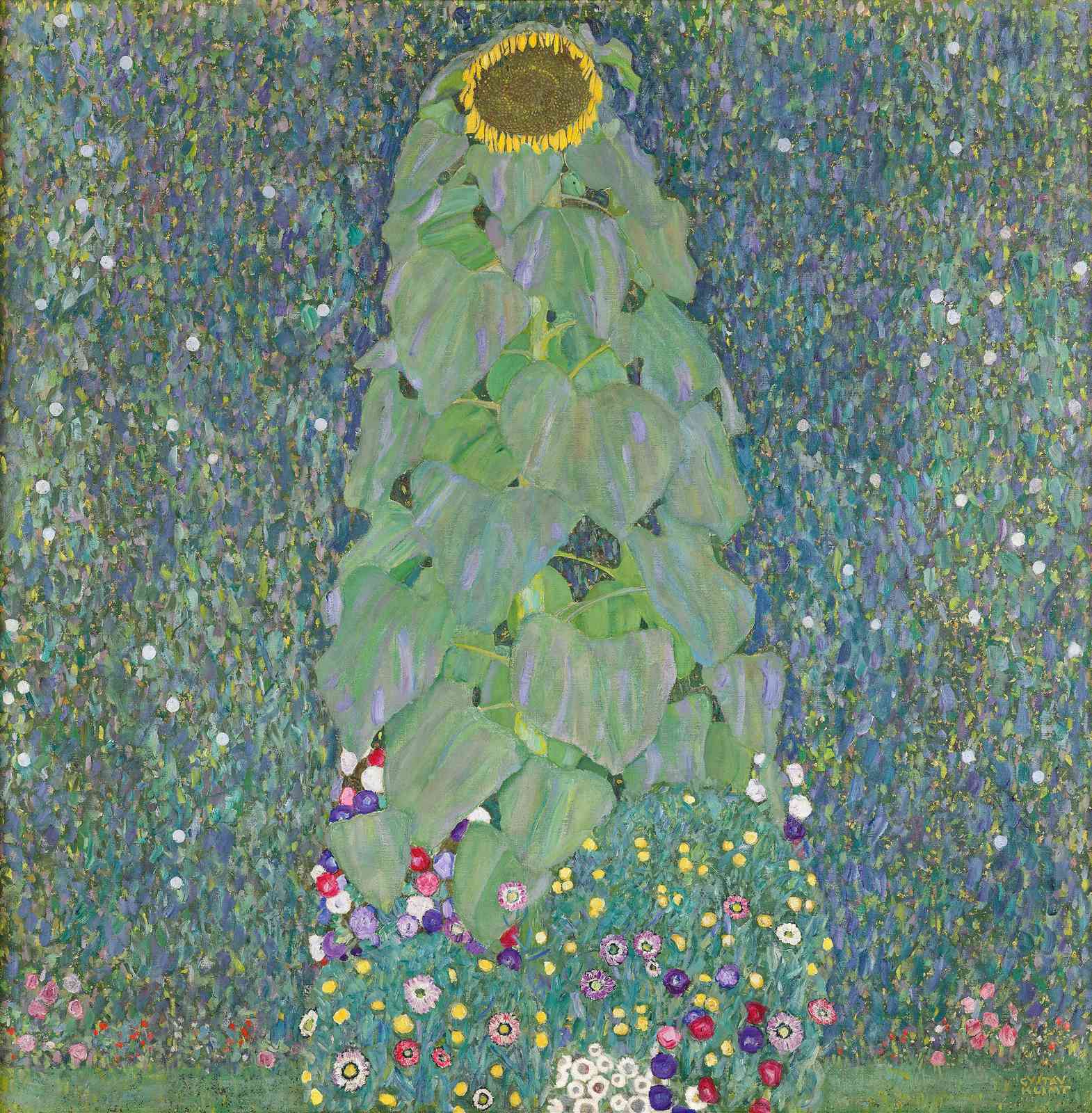 Klimt Sunflower Garden "Flower Garden" Wall Art