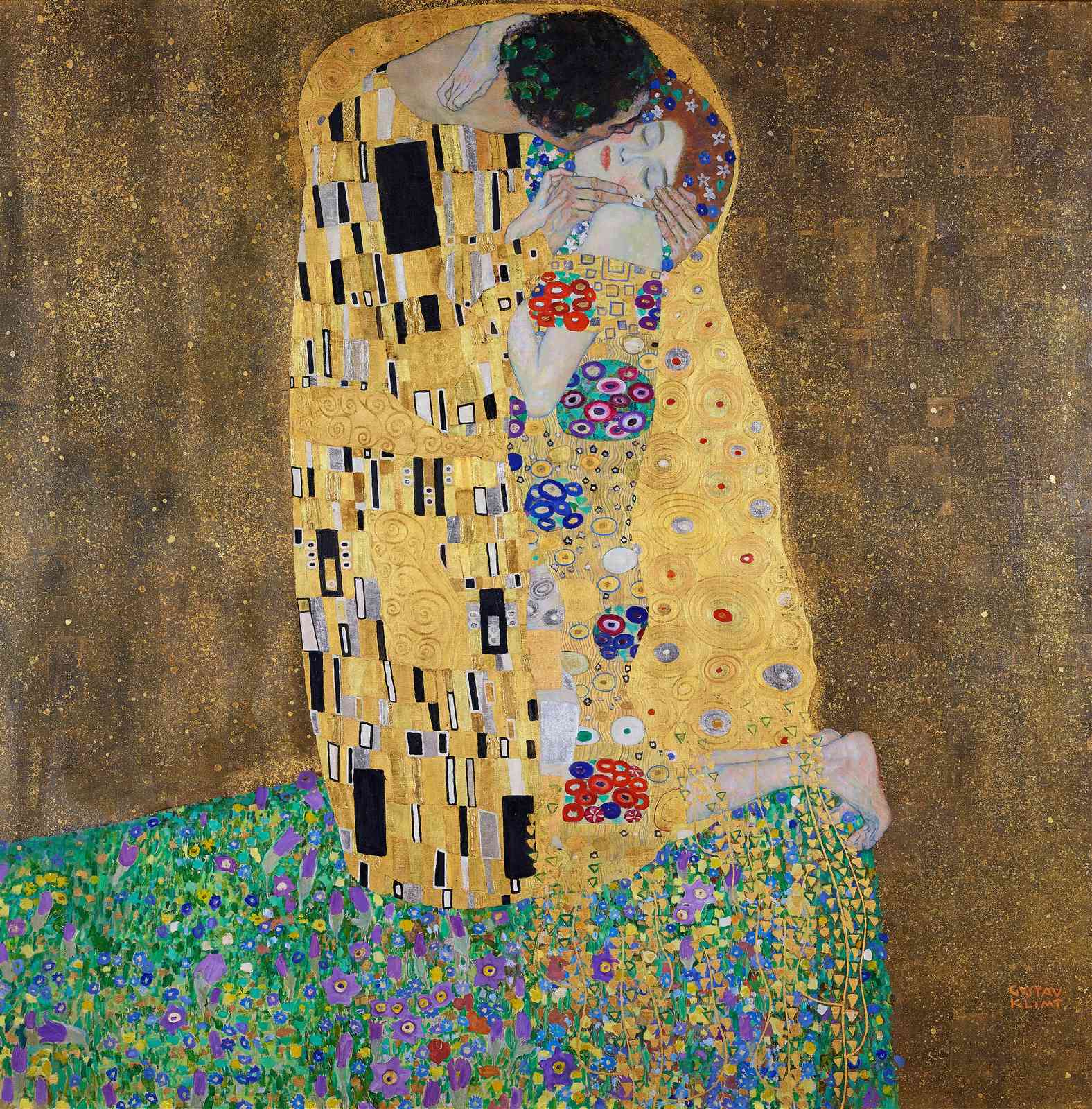 Gustav Klimt The Kiss Wall Art Wall Art