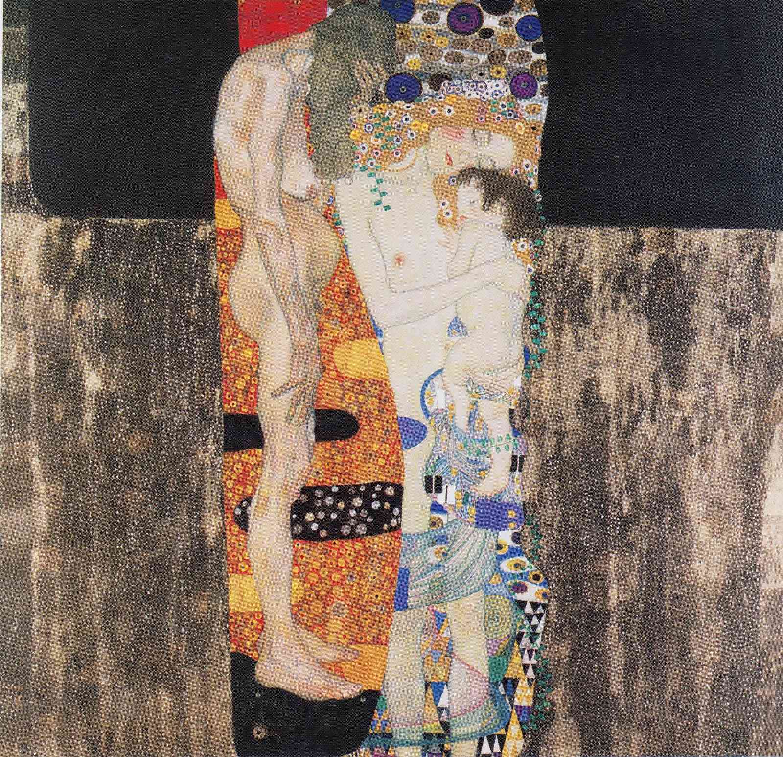 Klimt's Embrace: The Three Ages of Woman Wall Art
