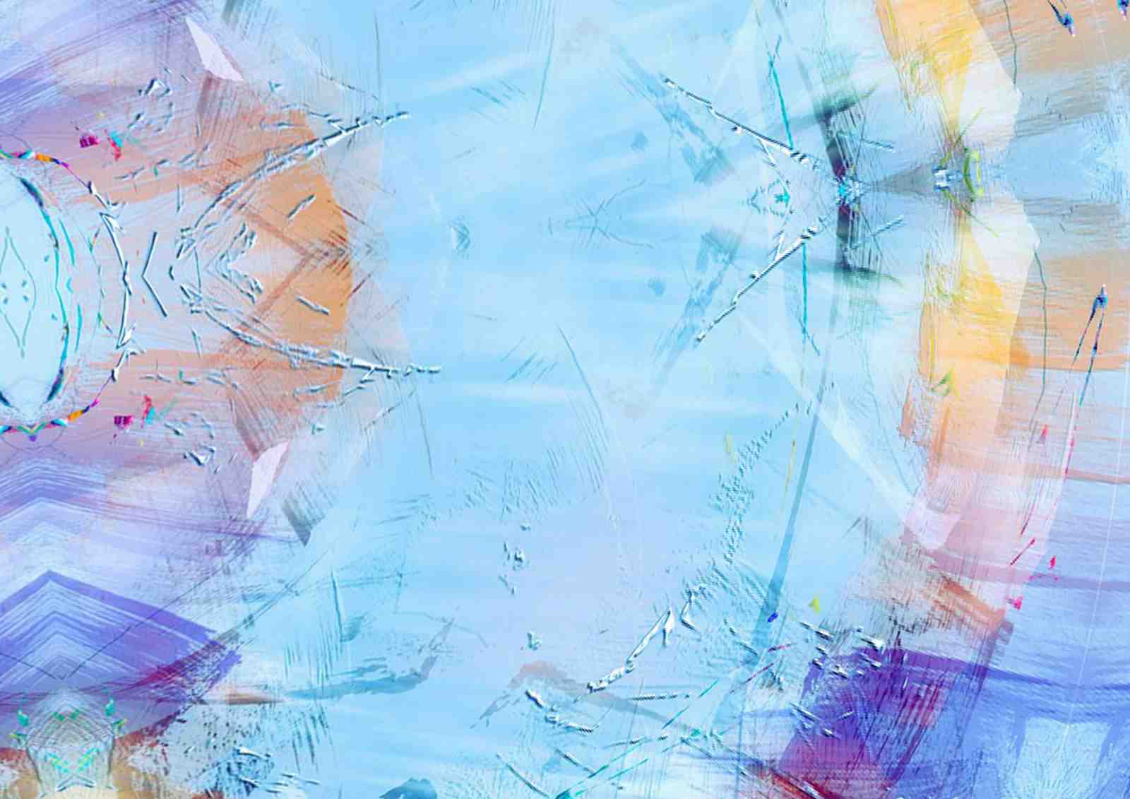 Abstract Serenity Blue & Gold Wall Art