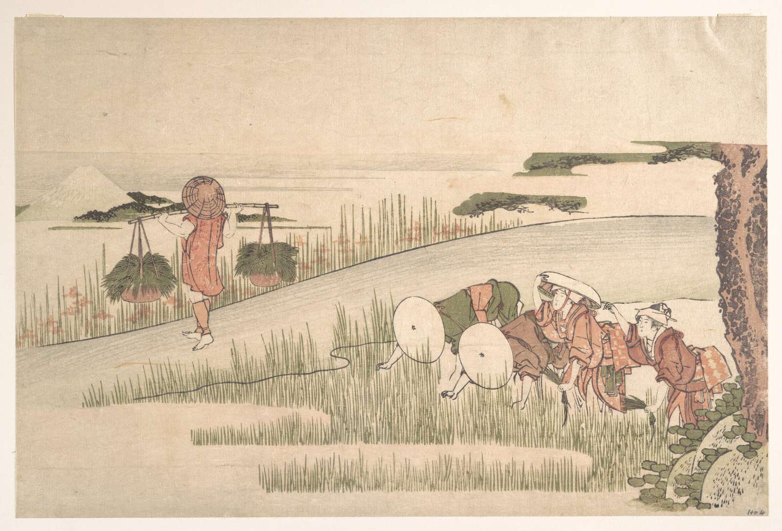 Vintage Japanese Landscape Travellers Wall Art