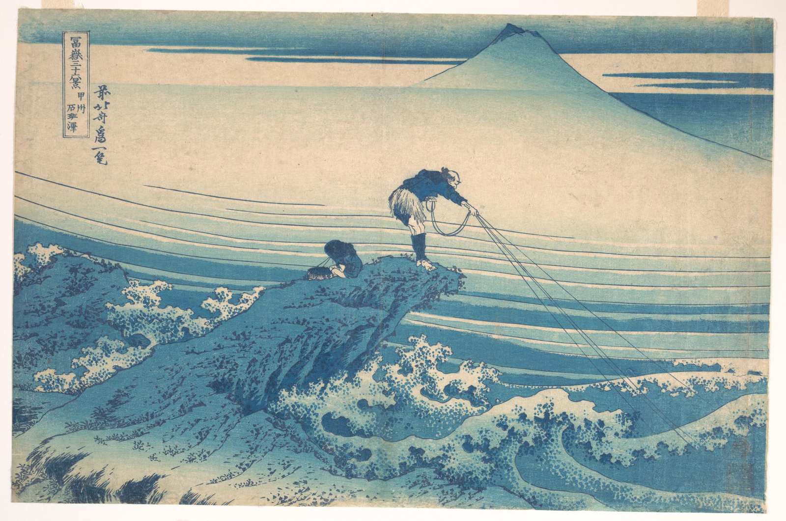 Serene Fuji Fisherman Wall Art