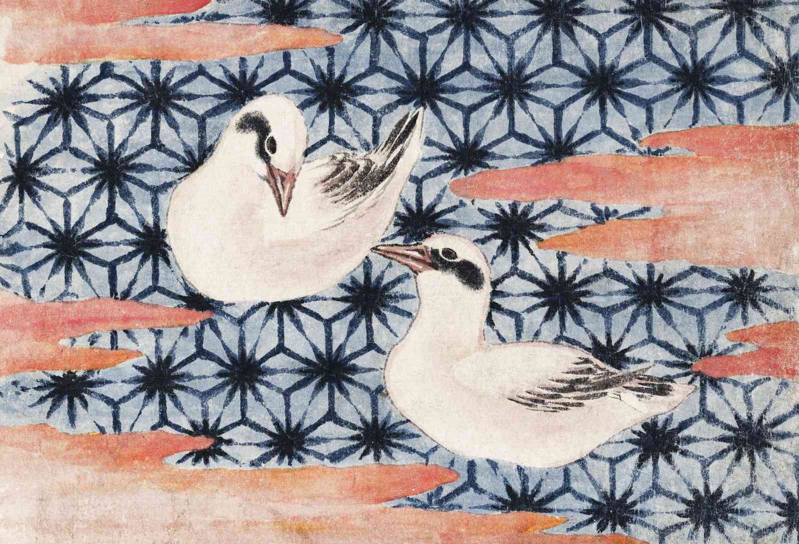 Serene Seagulls & Geometric Bloom Wall Art