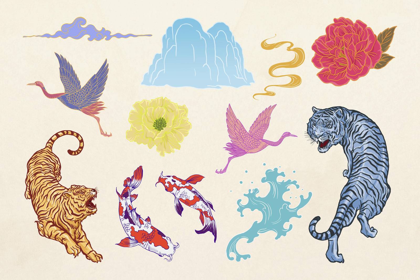Serene East Asian Wildlife & Nature Wall Art