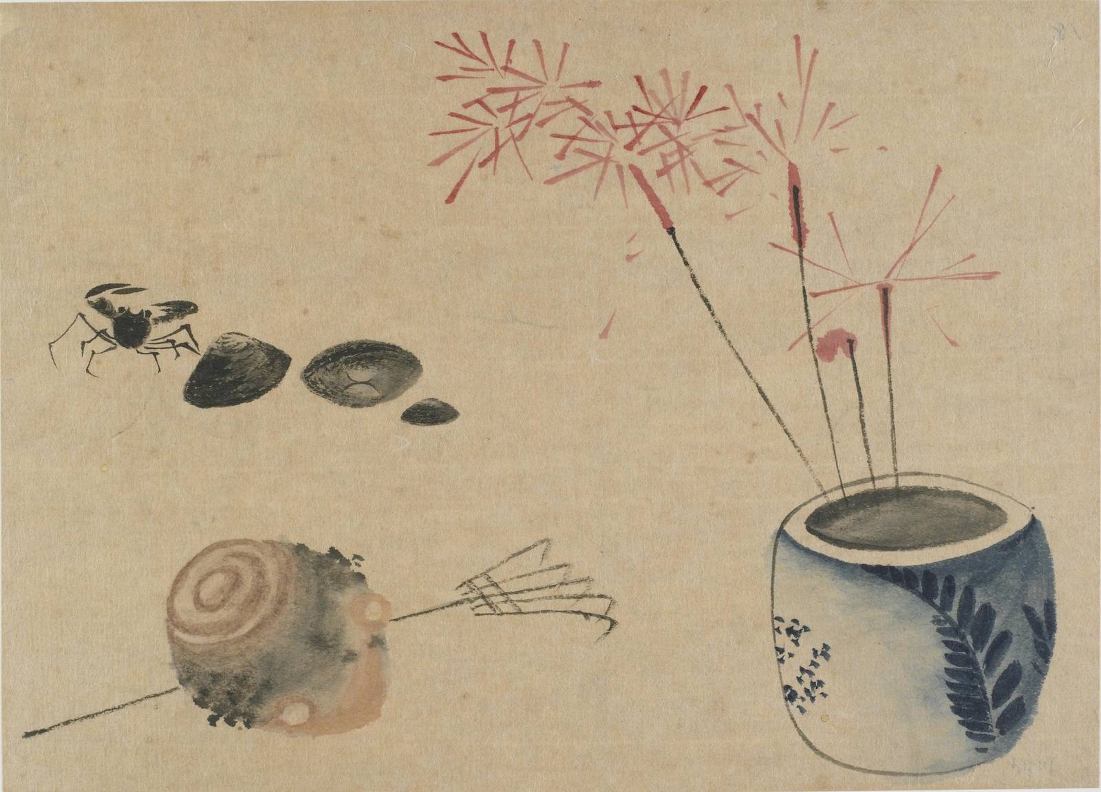 Seaside Still Life Crab & Shells Wall Art