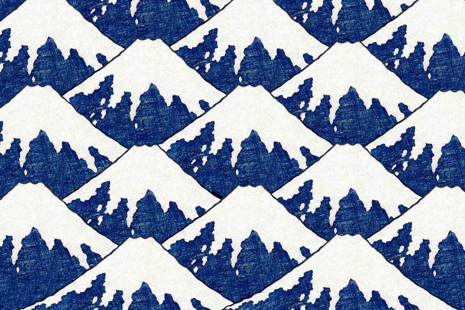 Majestic Blue Mountain Scenery Wall Art