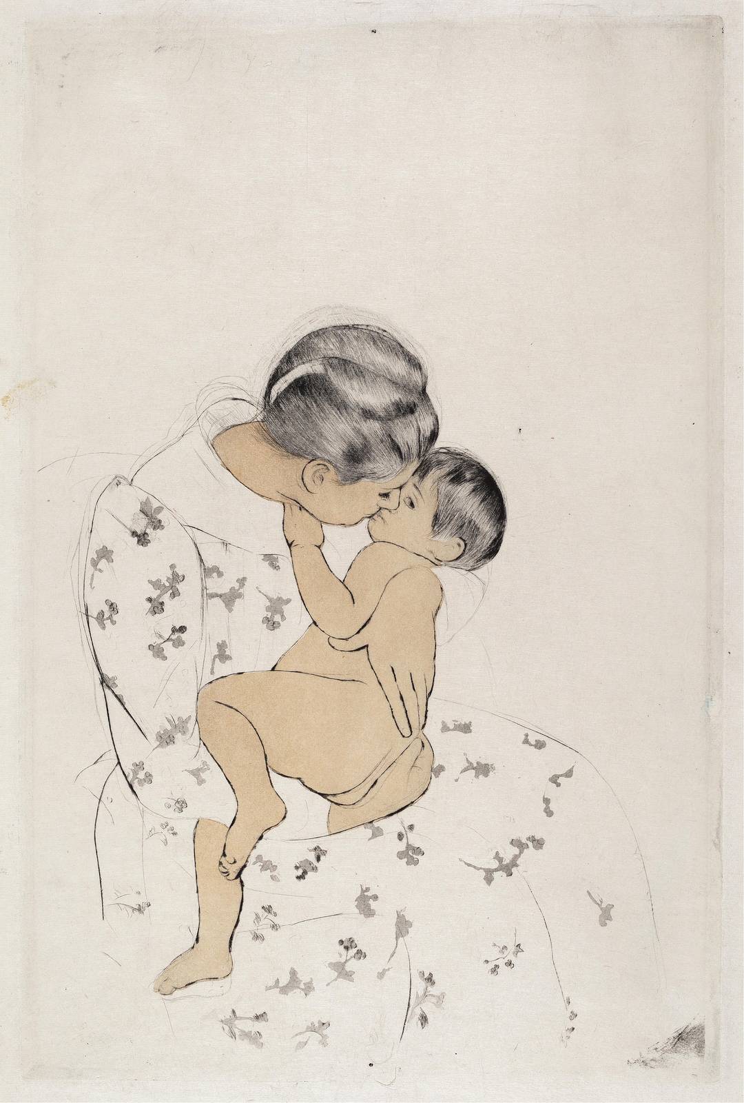 Mother and Child Intimate Embrace Wall Art