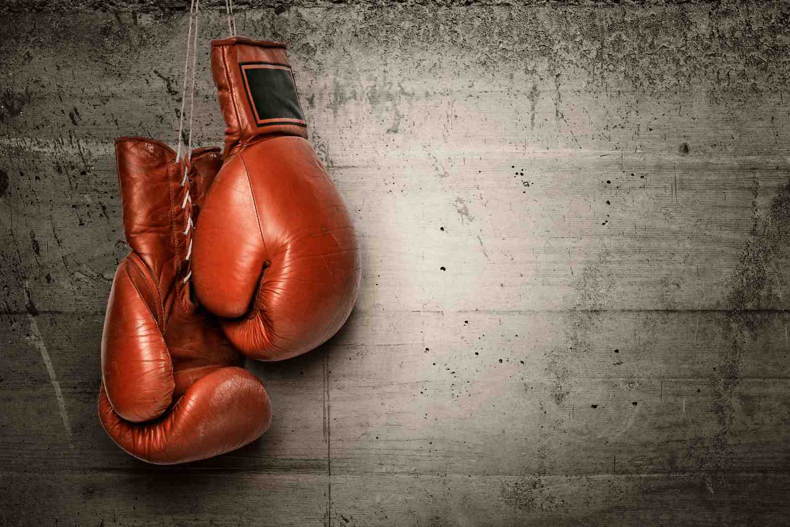 Vintage Boxing Gloves Wall Art - Motivational Gym Art