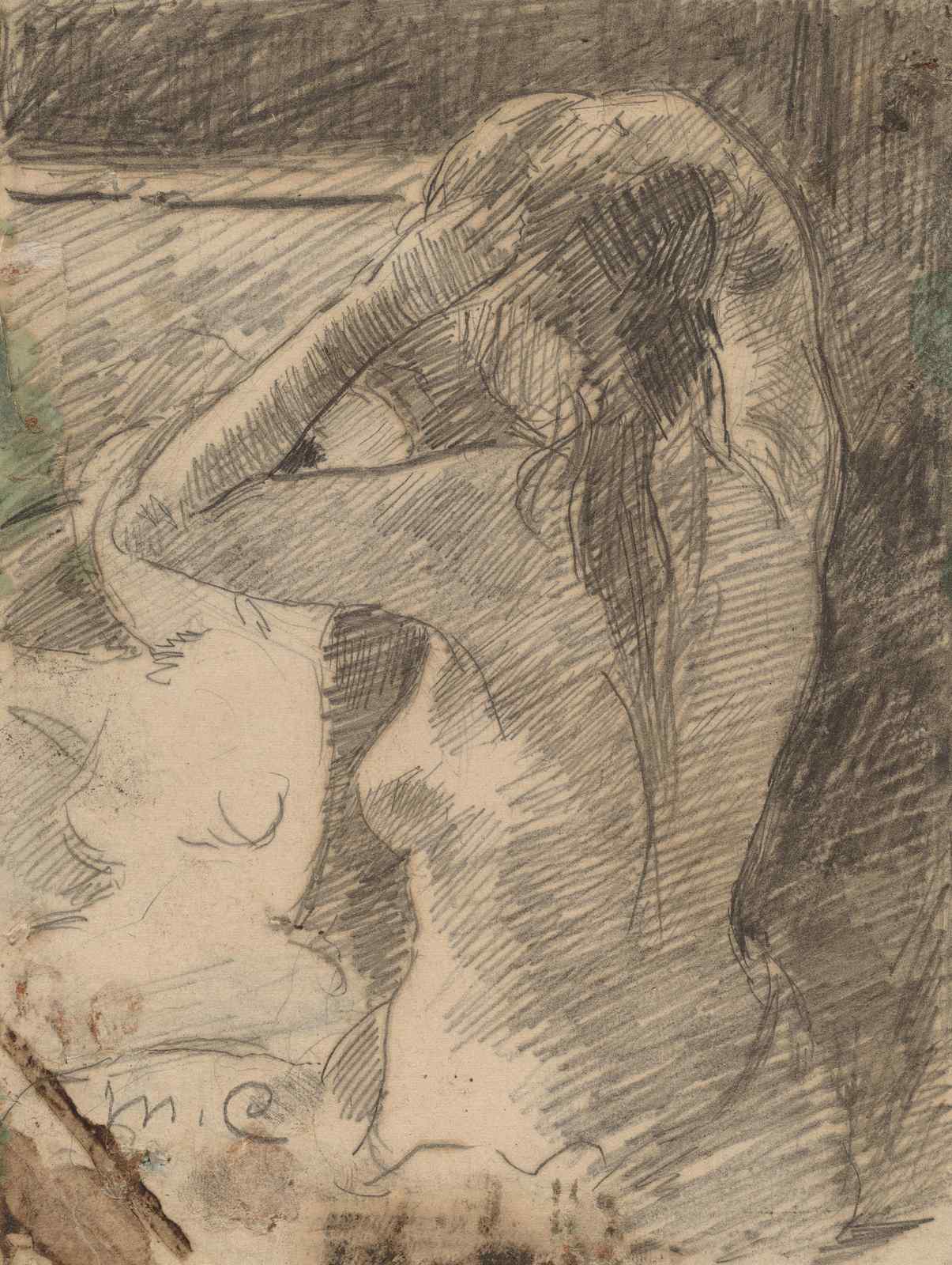 Figurative Pencil Sketch Woman Wall Art