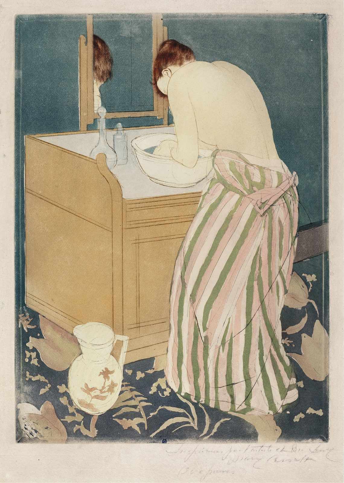 Vintage Woman Washing Wall Art