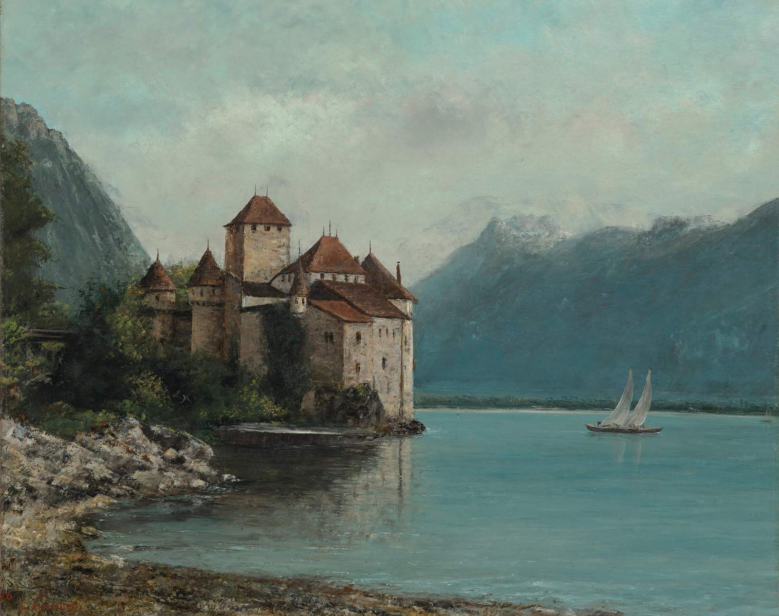 Majestic Castle Lake Serenity Wall Art
