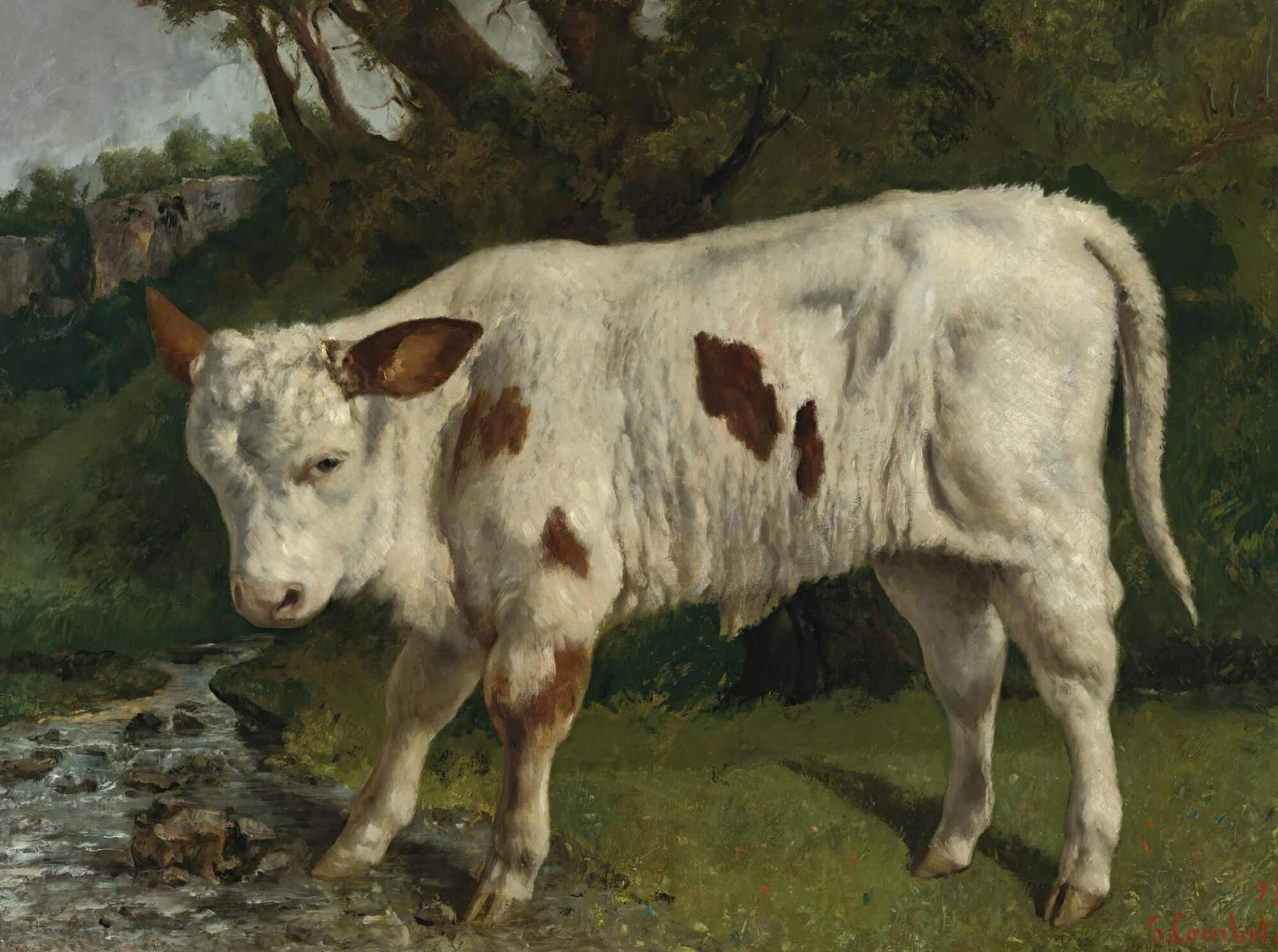 Pastoral Bull Landscape Wall Art