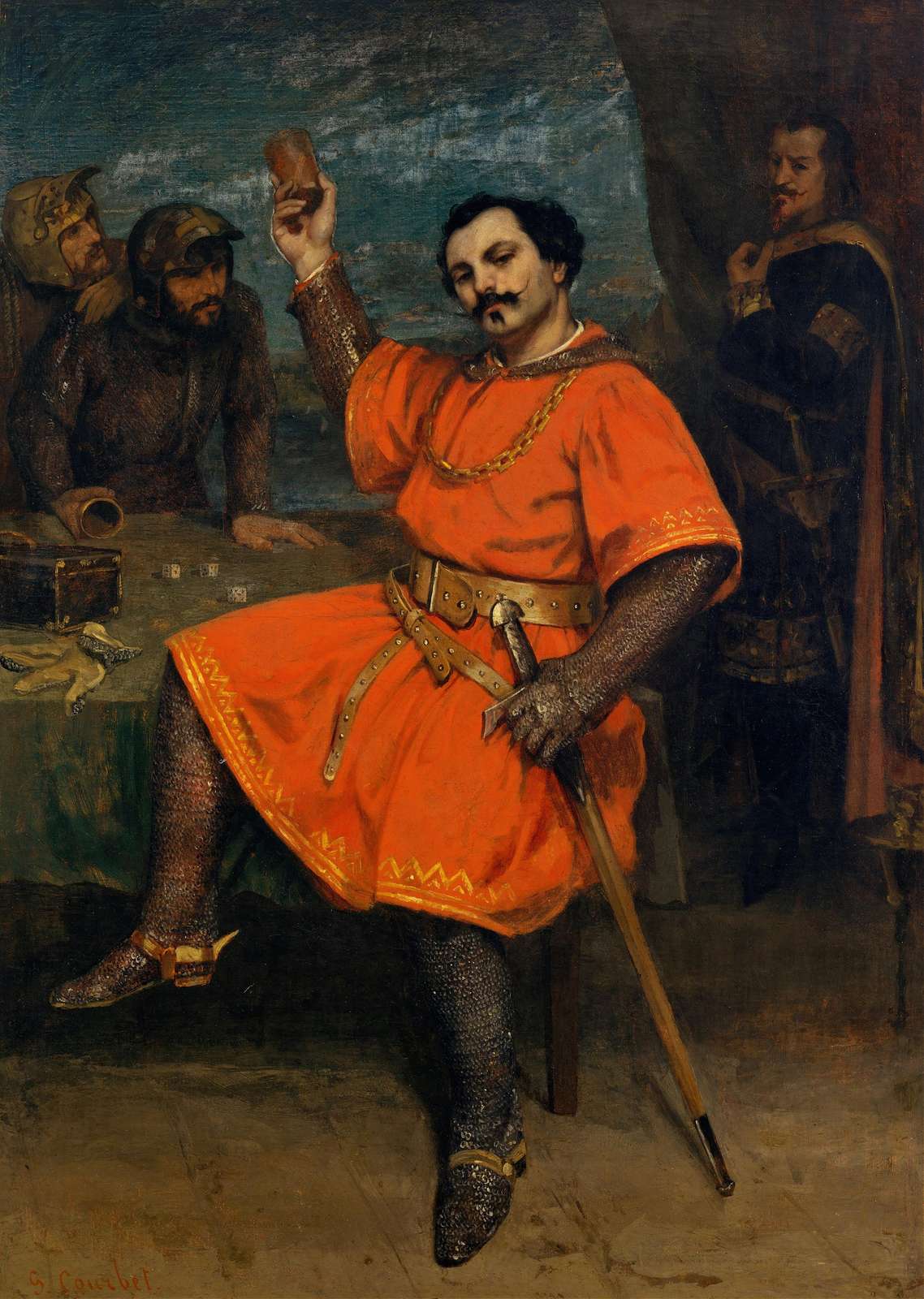 Courbet Gamblers Kingly Toast Wall Art