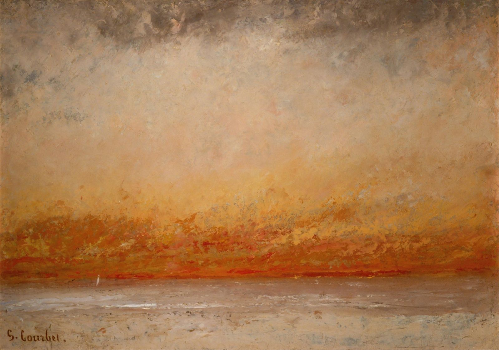 Golden Horizon Seascape Wall Art