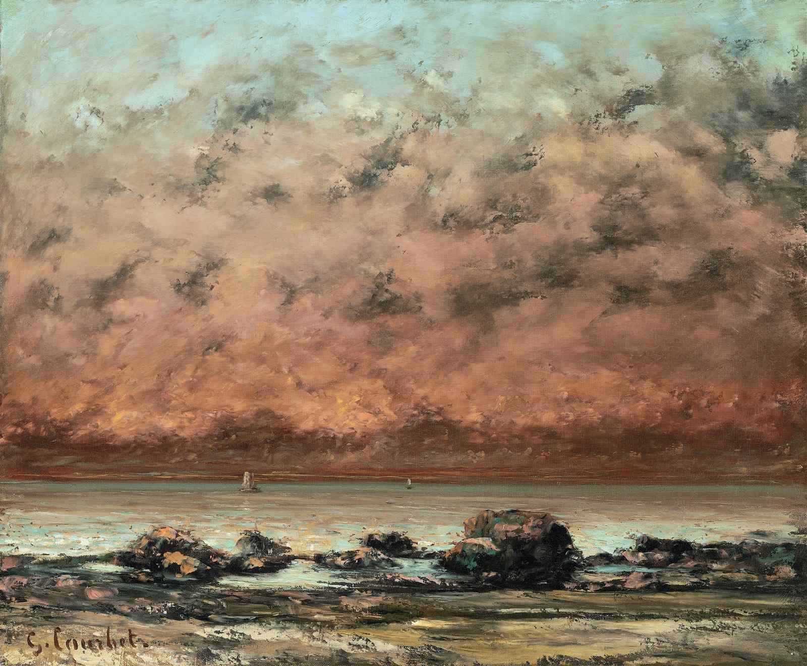 Dramatic Seascape Sunset Wall Art