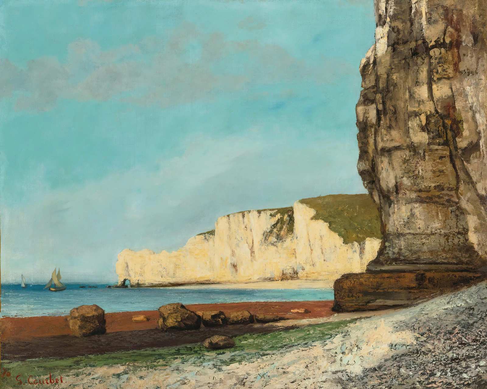 Gustave Courbet Etretat Cliffs Seascape Wall Art