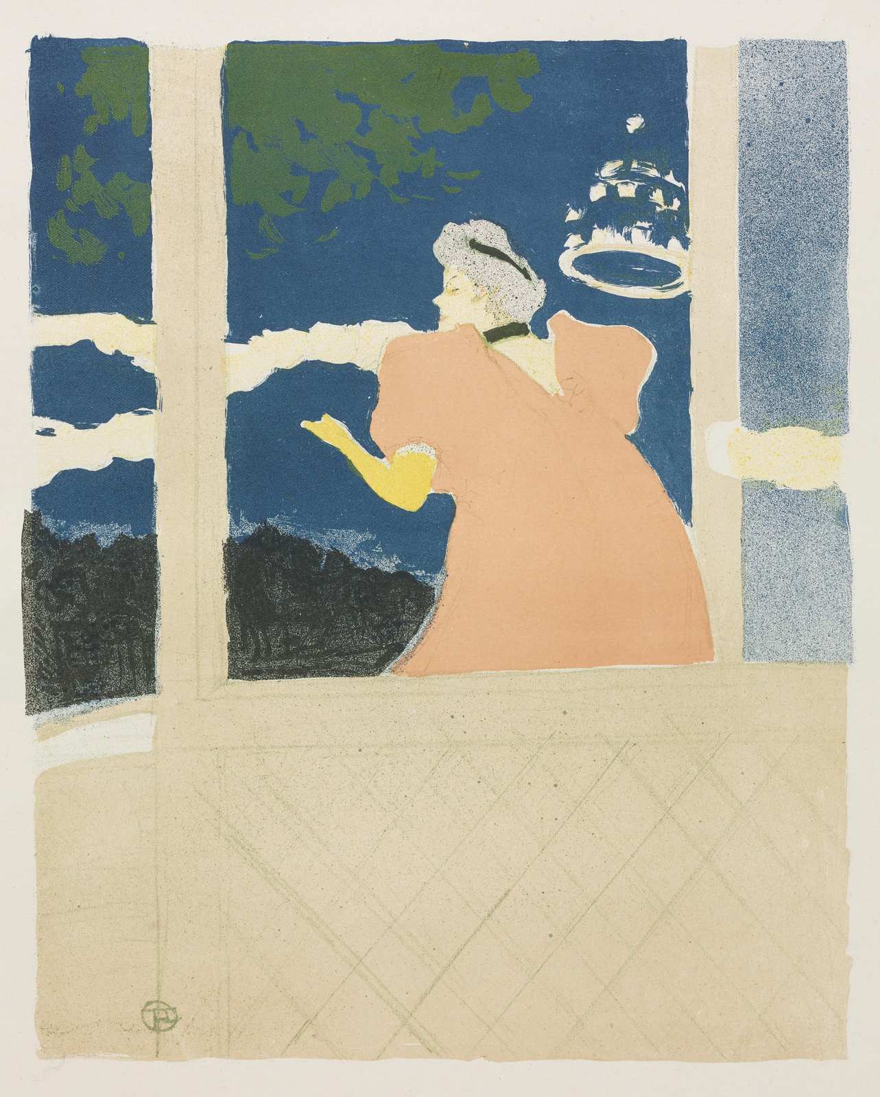 Elegant Woman Window Scene Wall Art