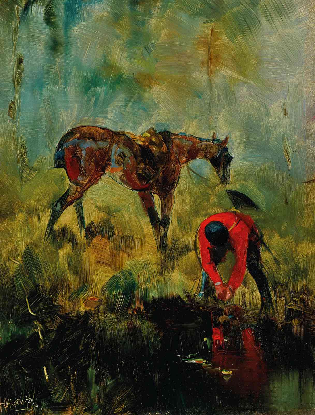 Dynamic Equestrian Scene Horse Rider Wall Art