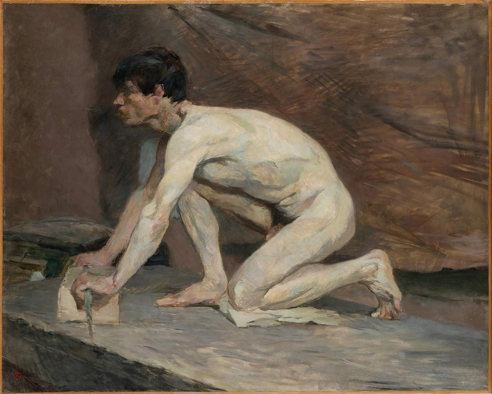 Study of a Kneeling Figure Wall Art