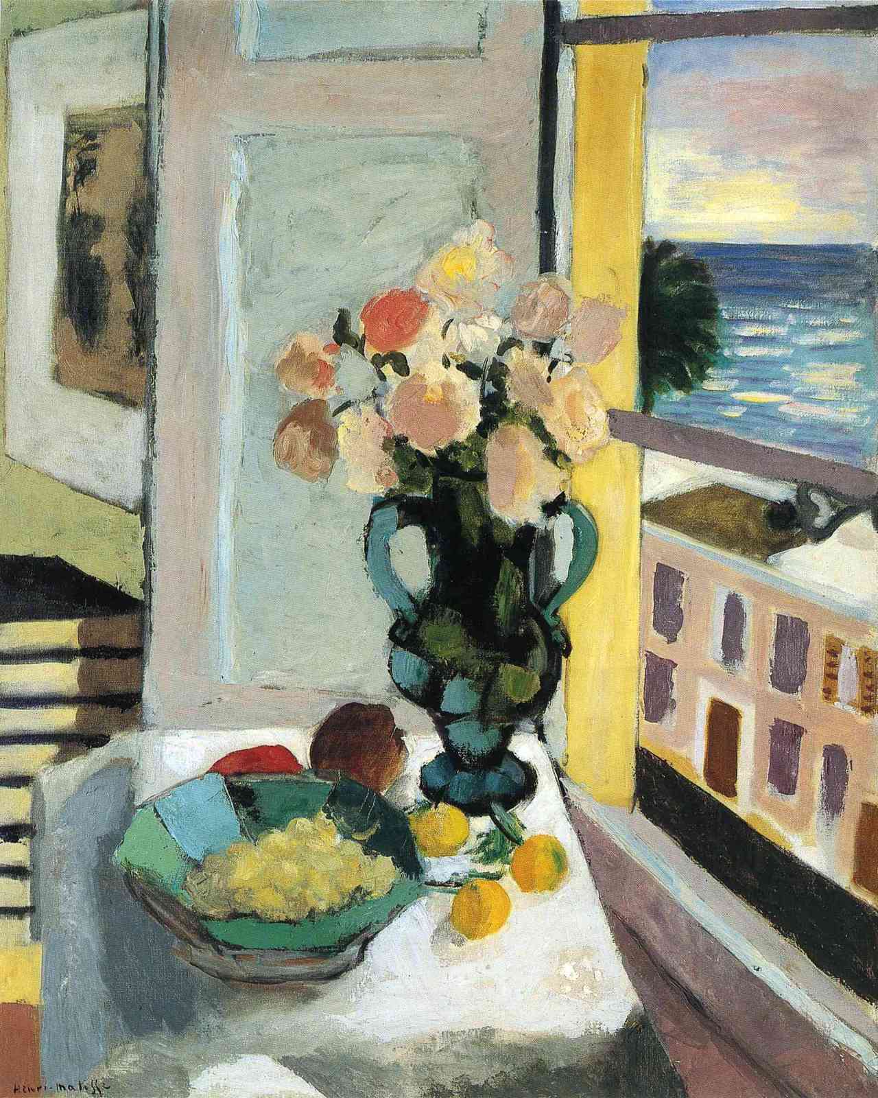 Vibrant Floral Still Life on Coast Wall Art