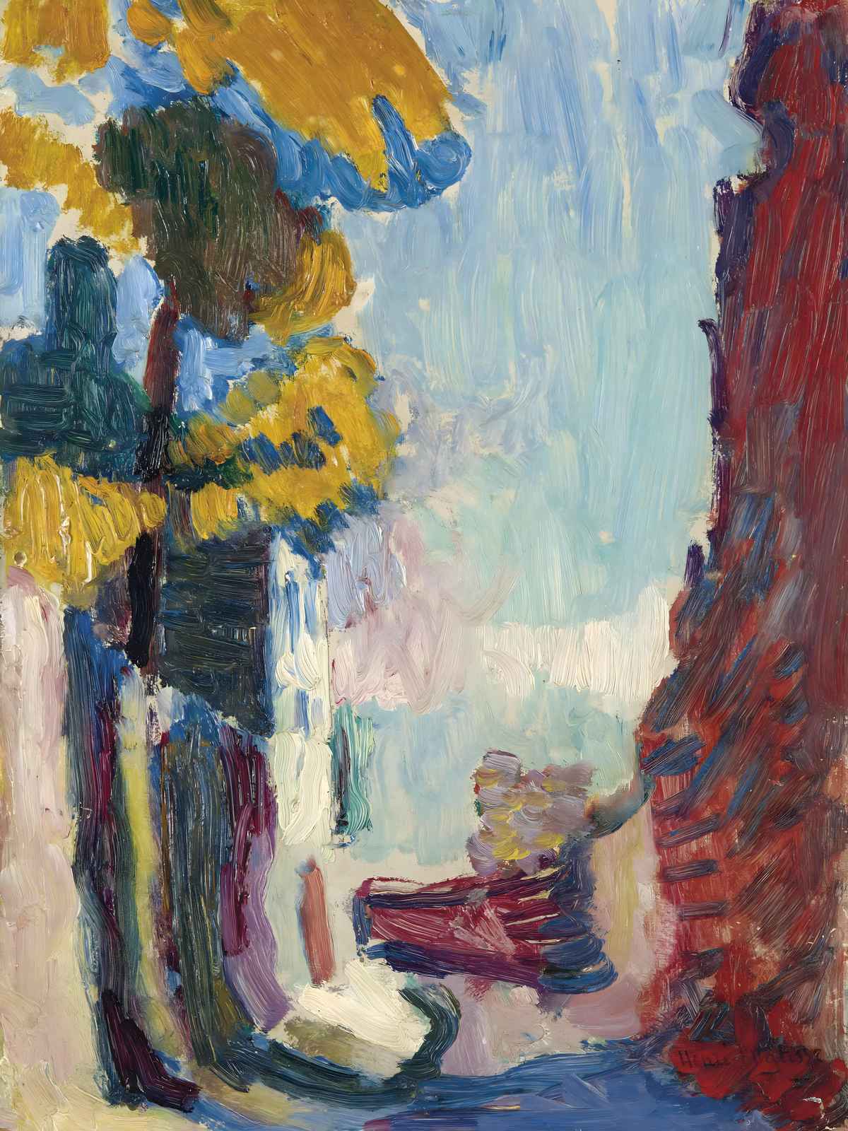 Vibrant Impressionist Street Scene Wall Art