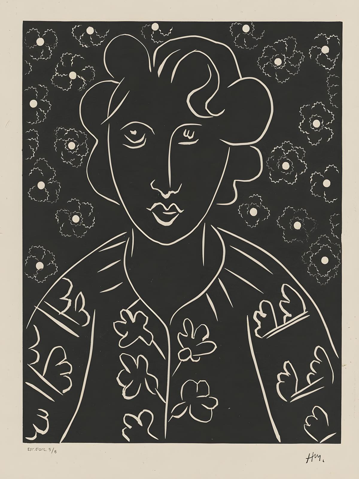 Modernist Floral Portrait Wall Art