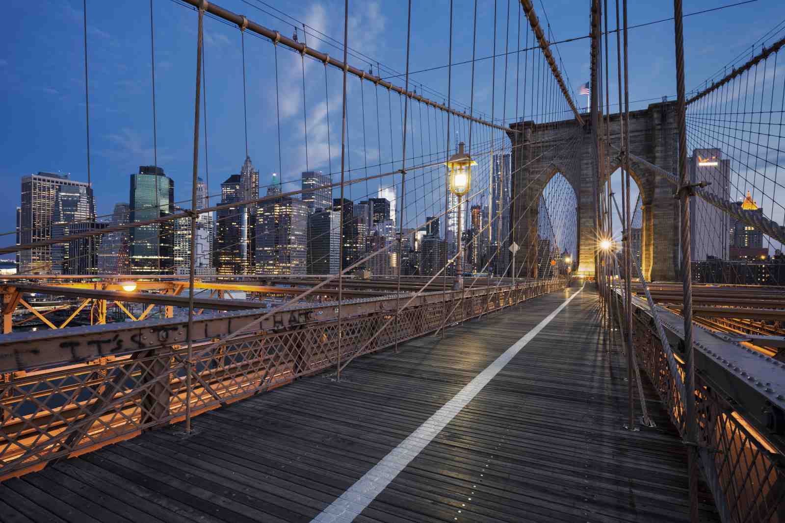 NYC Brooklyn Bridge Skyline Wall Art