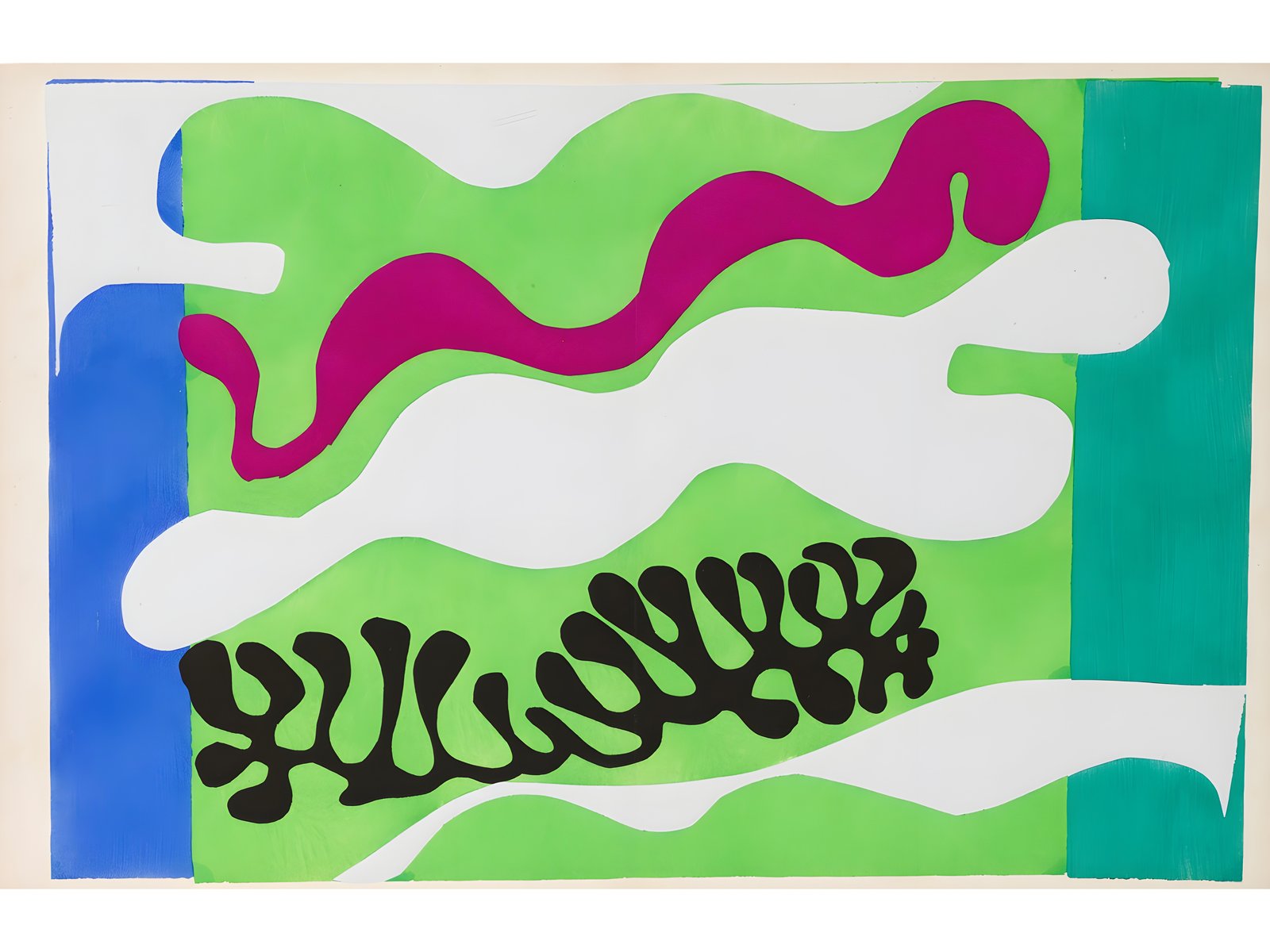 Vibrant Abstract Organic Shapes Wall Art