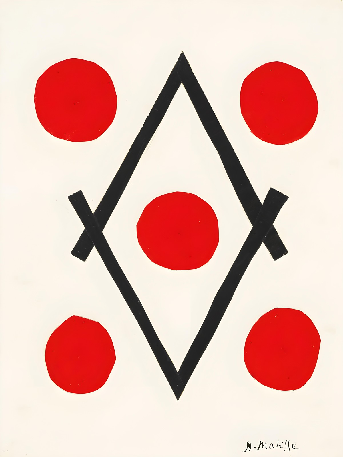 Bold Red Circles Diamond Art Wall Art