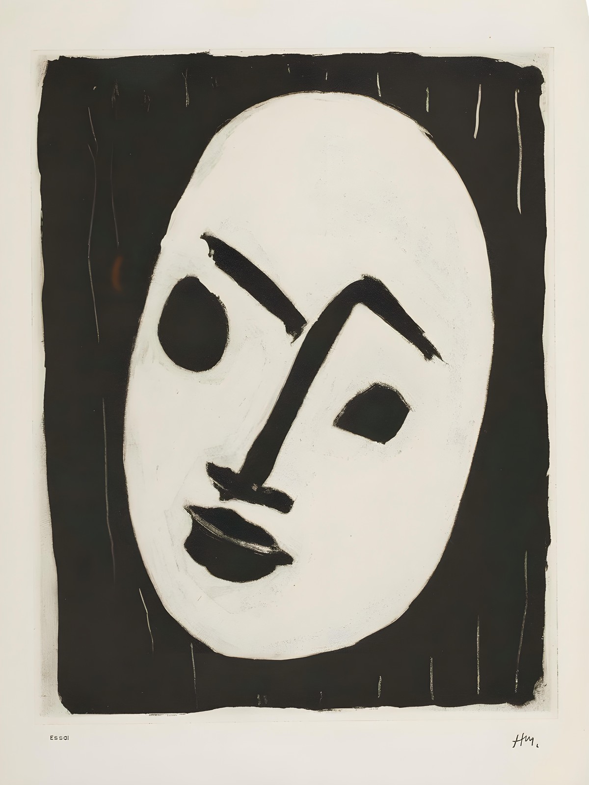 Bold Abstract Face Modern Art Wall Art