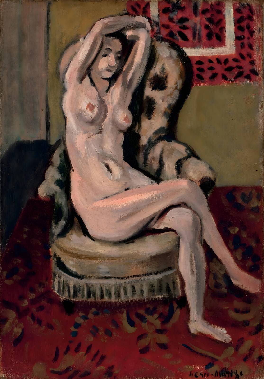 Nude Woman Seated Wall Art | Matisse Style Art