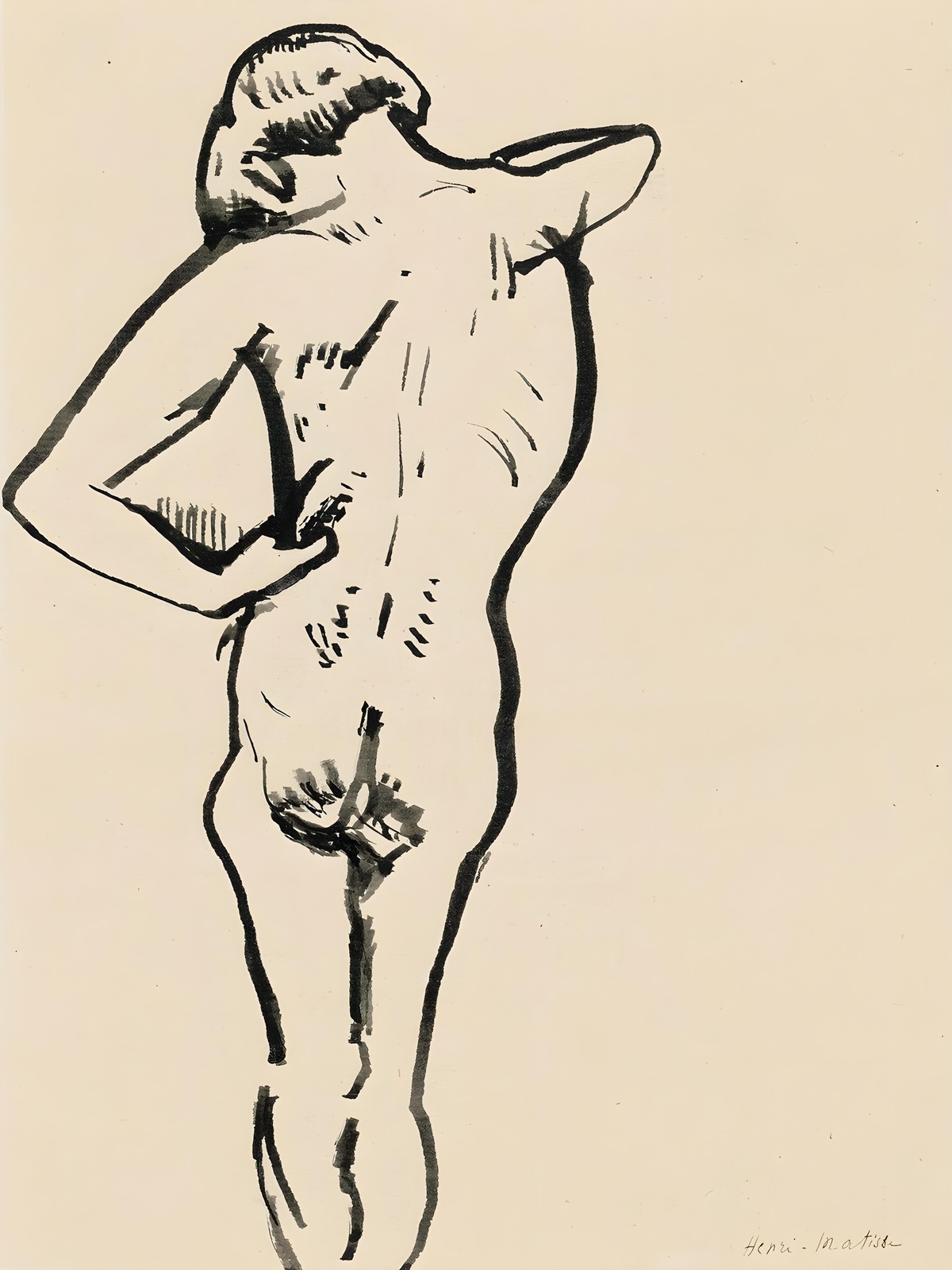 Elegant Nude Back Henri Matisse Wall Art Art
