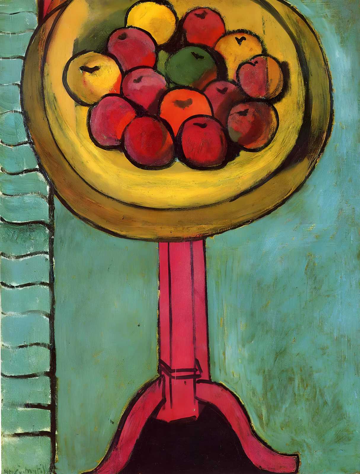 Vibrant Fruit Bowl Still Life Wall Art