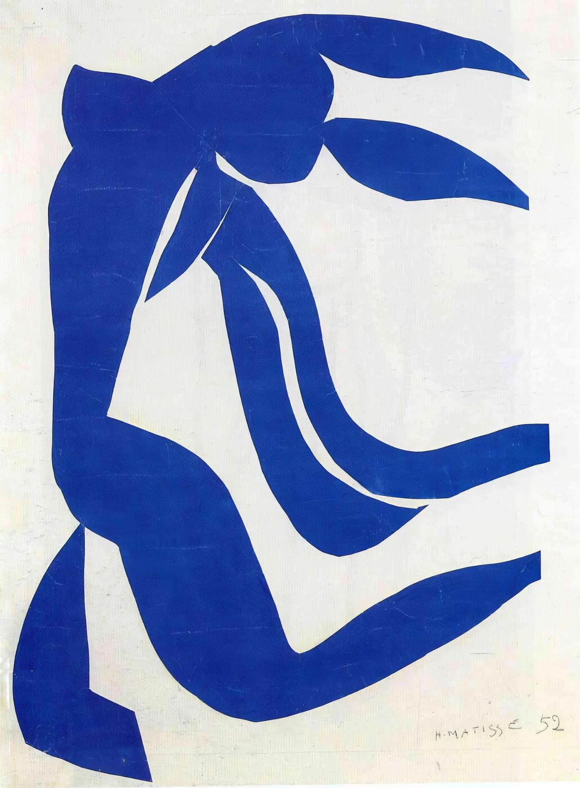 Blue Nude Silhouette Vibrant Modern Art Wall Art