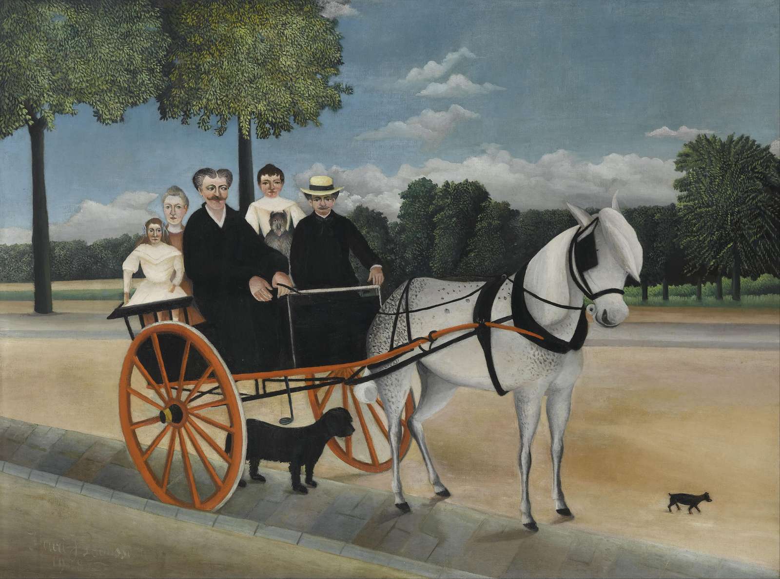 Vintage Carriage Family & Horse Wall Art