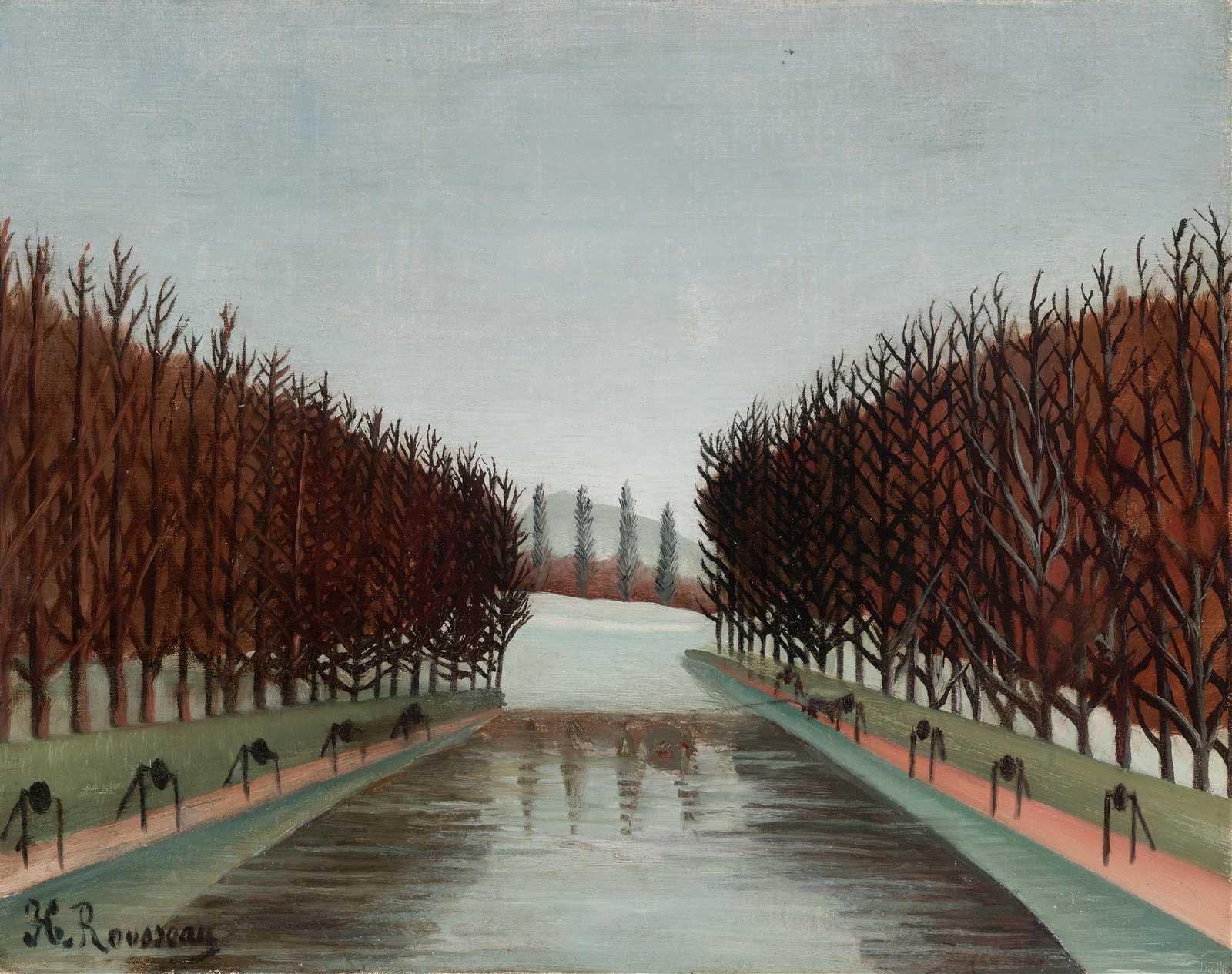 French Countryside Canal Landscape Wall Art