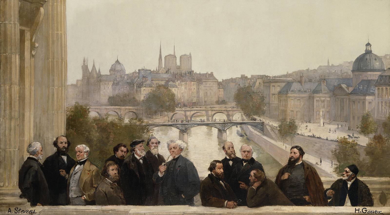 Parisian Elegance: River Scene Wall Art