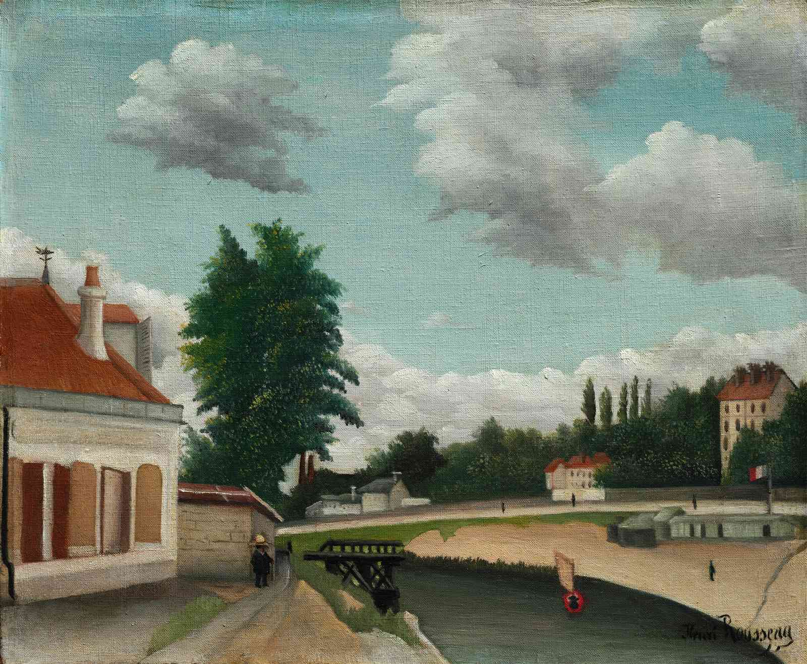 Riverside Village Henri Rousseau Style Wall Art