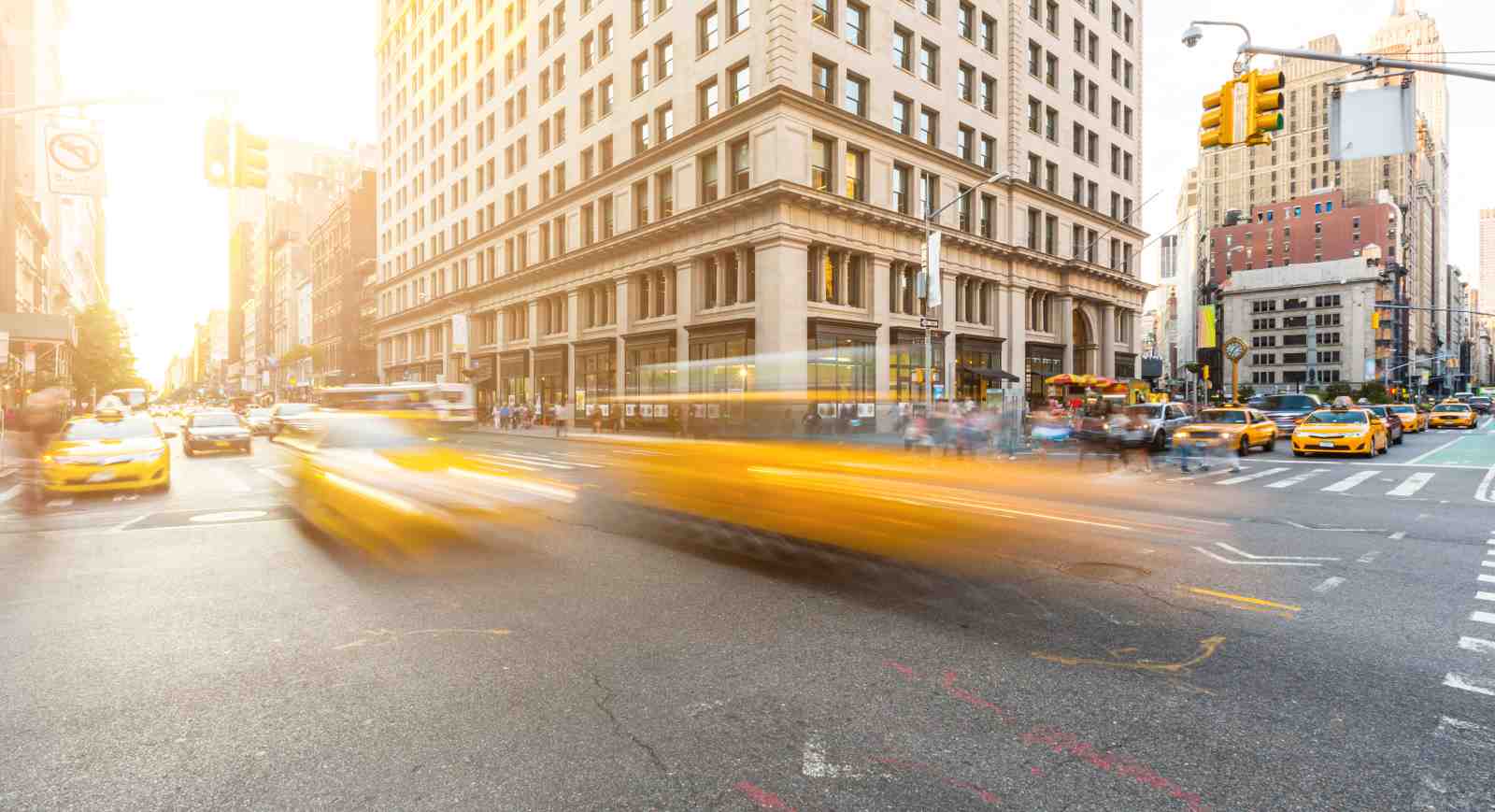 NYC Yellow Cab Rush Wall Art