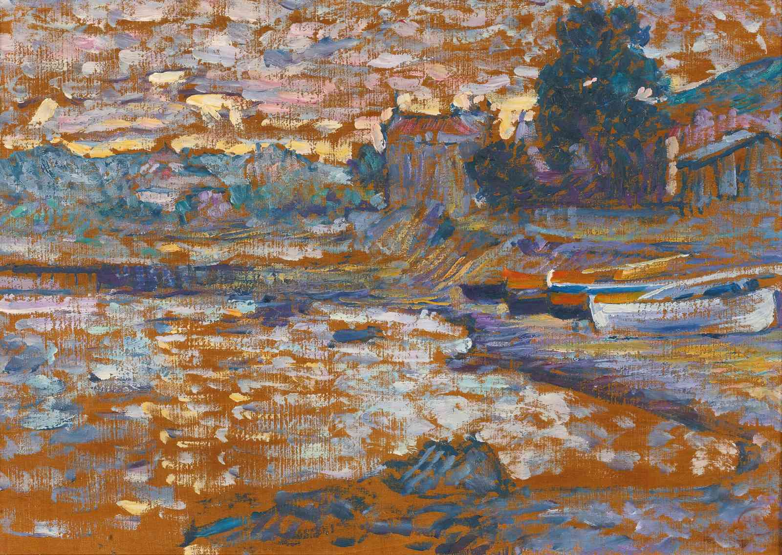 Impressionist Boats Seascape Wall Art