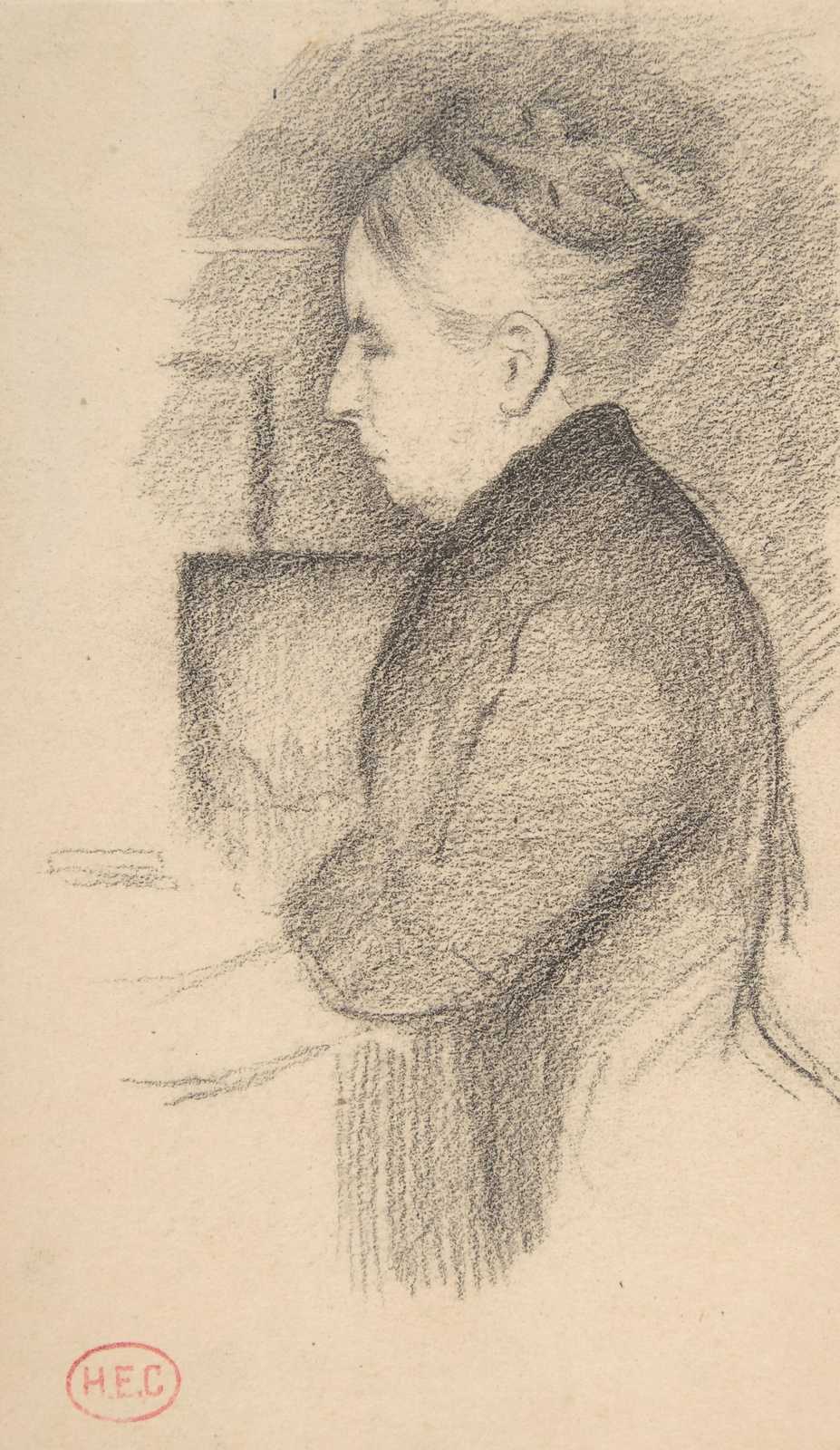Elegant Portrait Sketch French Impressionist Wall Art
