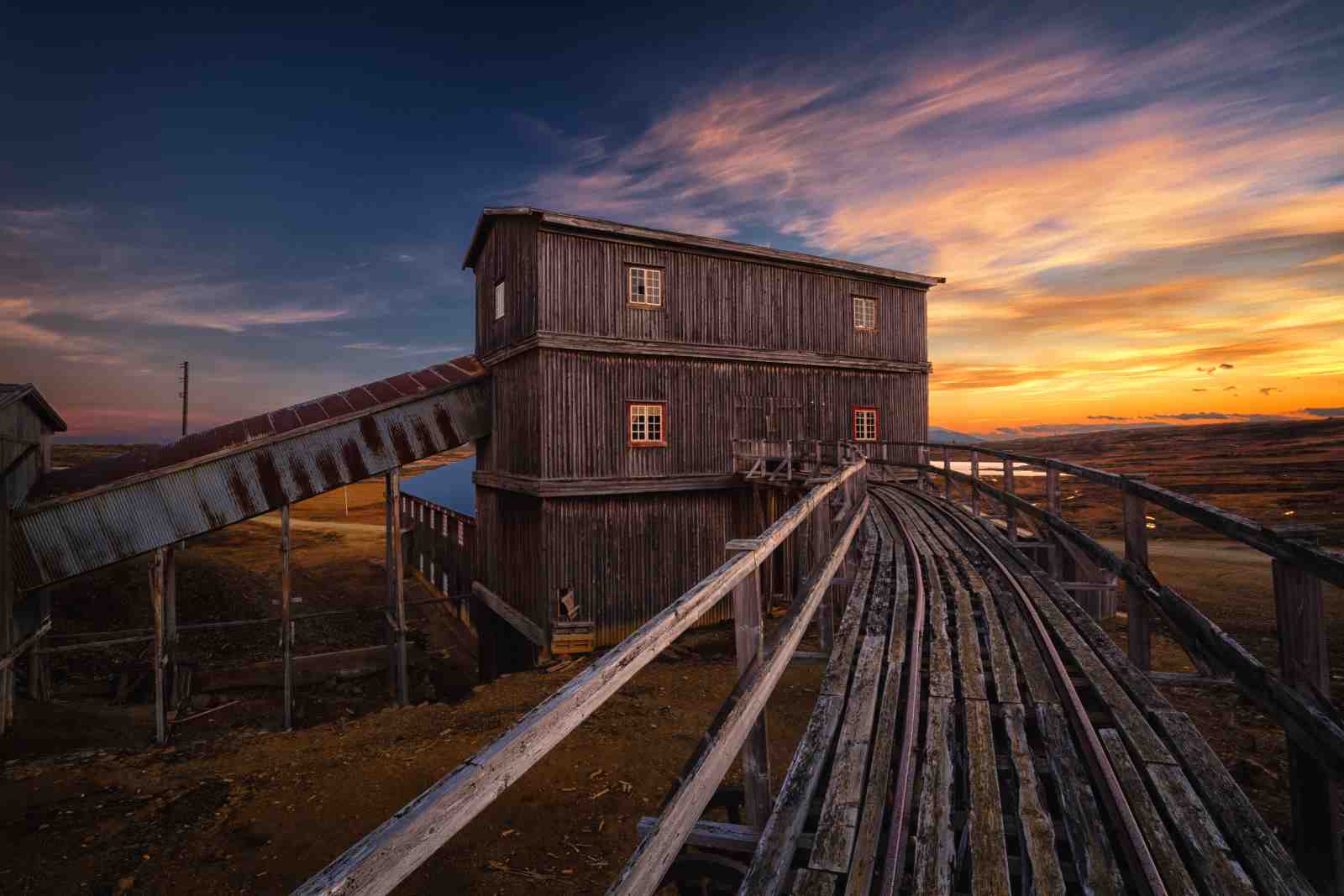 Rustic Industrial Sunset Wall Art