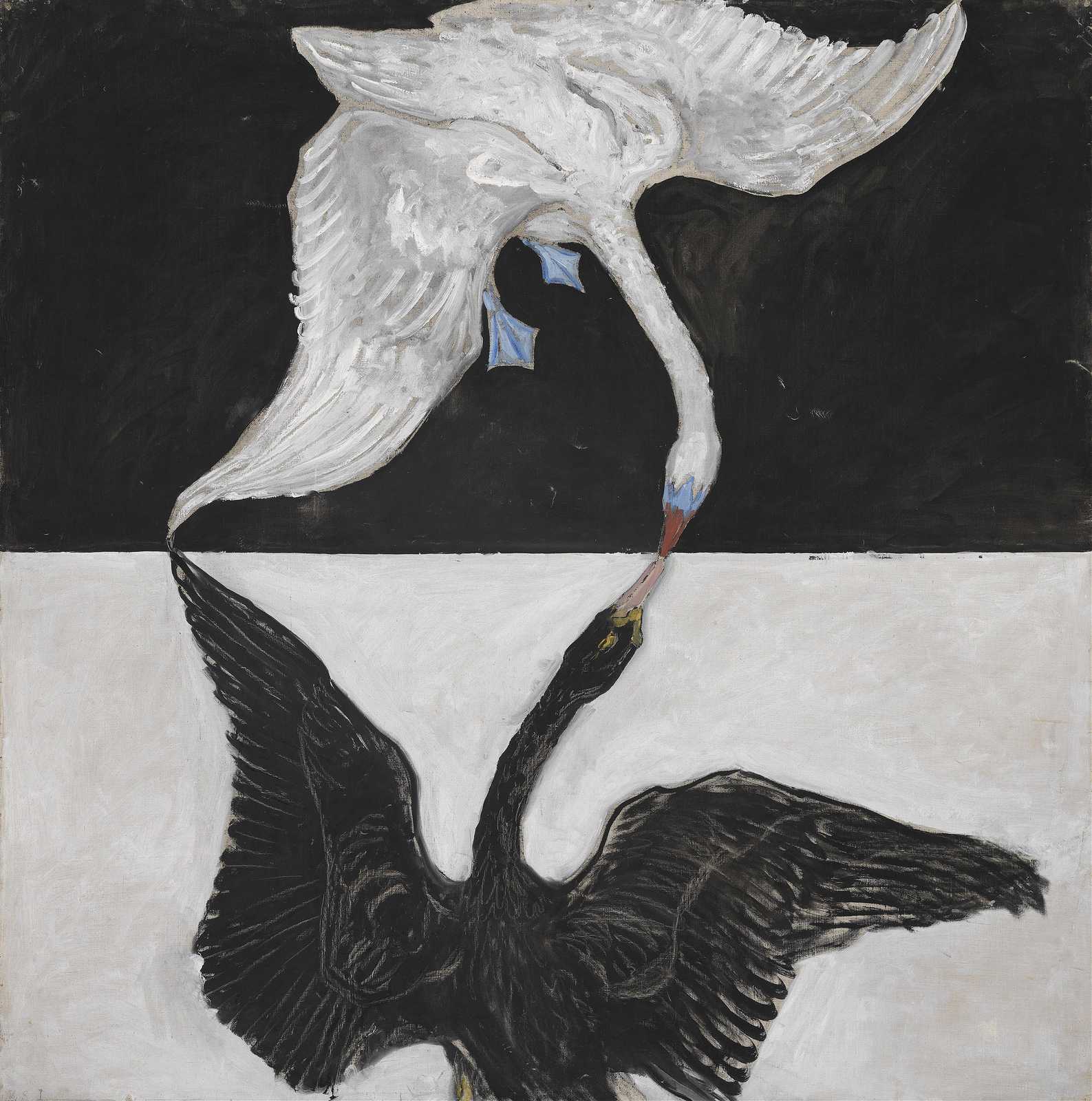 Graceful Swans Yin Yang Wall Art Wall Art