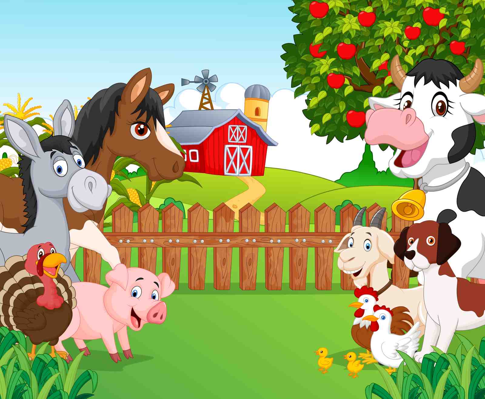 Charming Farm Animals Delight Wall Art
