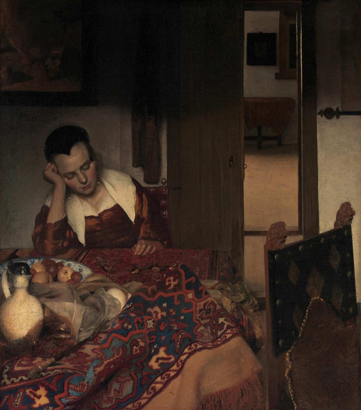 Woman Sleeping Tranquil Scene Wall Art