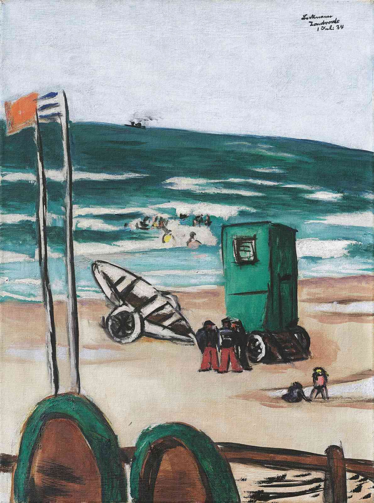 Vibrant Beach Scene with Coastal Vibes Wall Art
