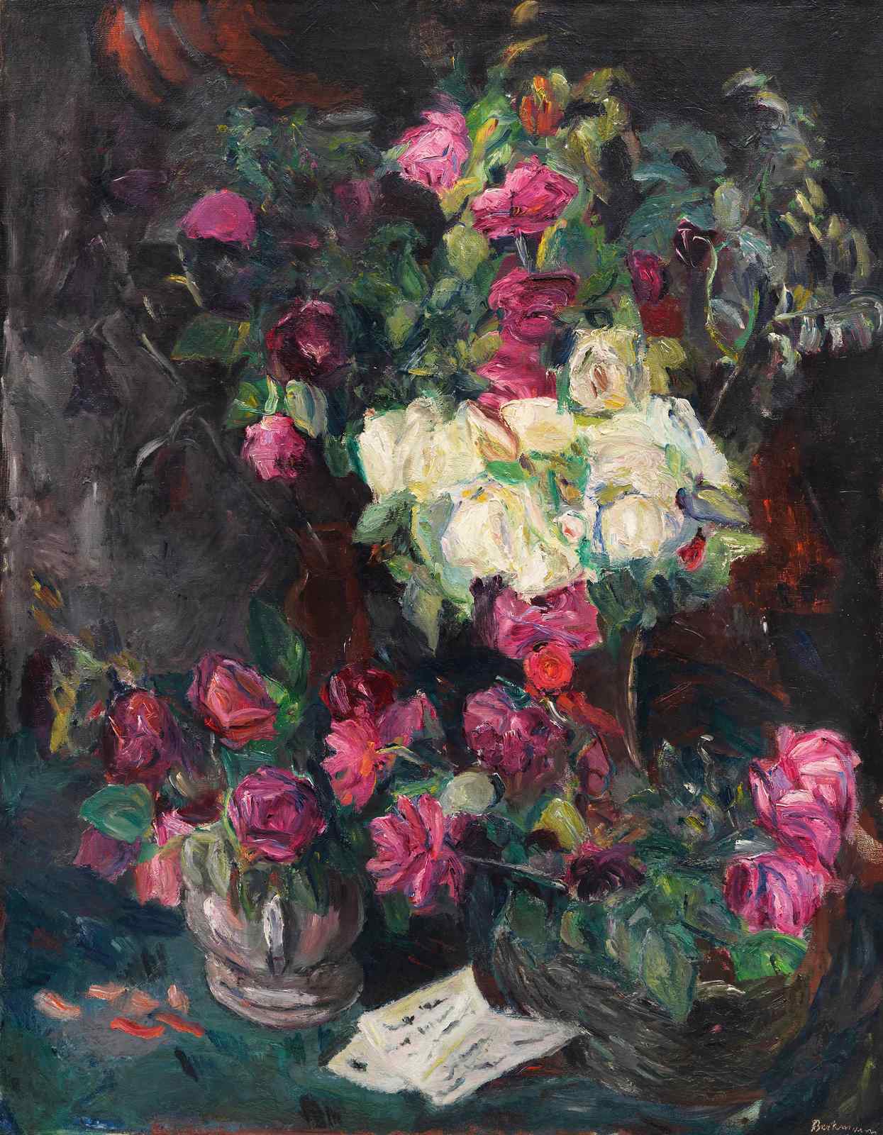 Impressionist Roses Bouquet Wall Art