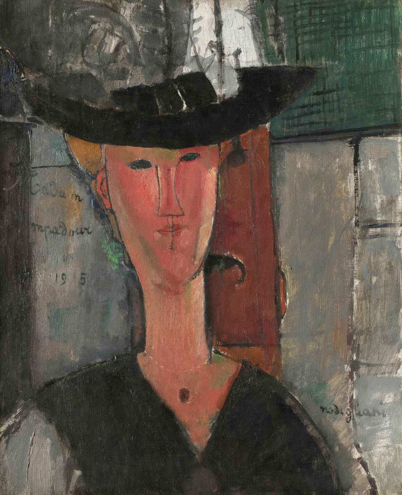 Modigliani Portrait Hat Wall Art | Fine Art Wall Decor